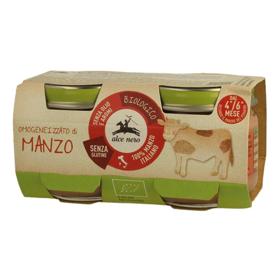 OMOGENEIZ MANZO BIO 2X80G ALCE
