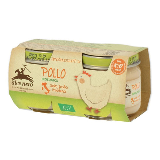 ALCE NERO Omo Pollo Bio 2x80g