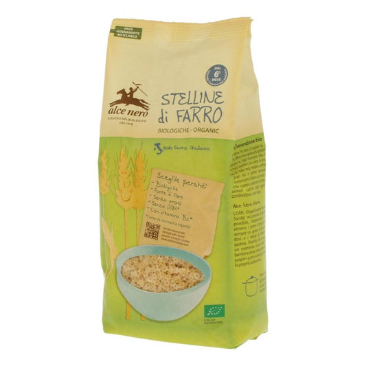 ALCE NERO Pasta Stelline Farro Bio 500g