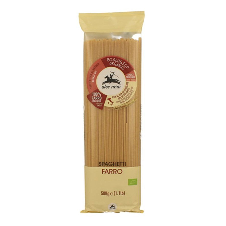 ALCE NERO Pasta Spaghetti Sfarinato Farro 500g