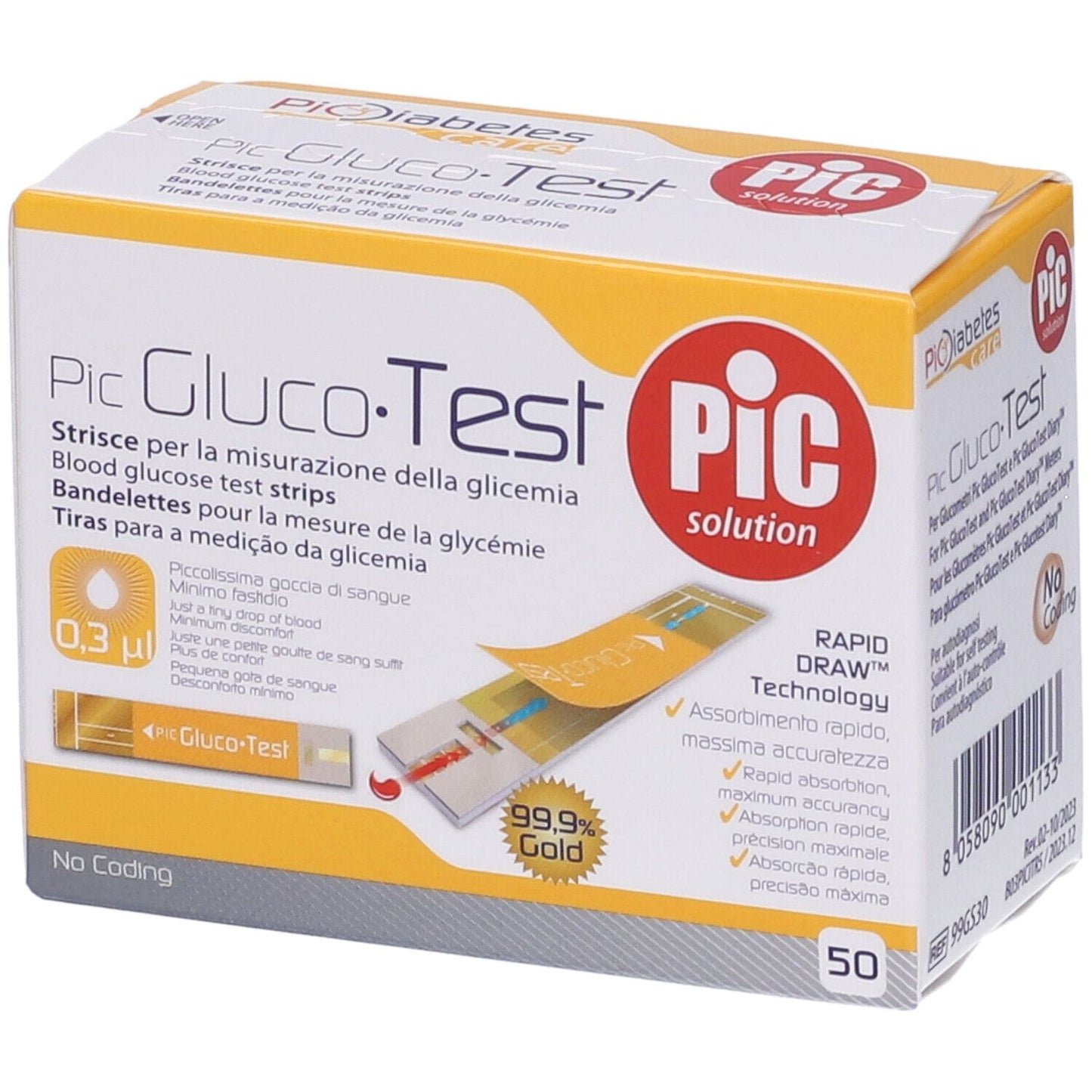 927306629 - PIC STRISCE GLUCOTEST 50PZ
