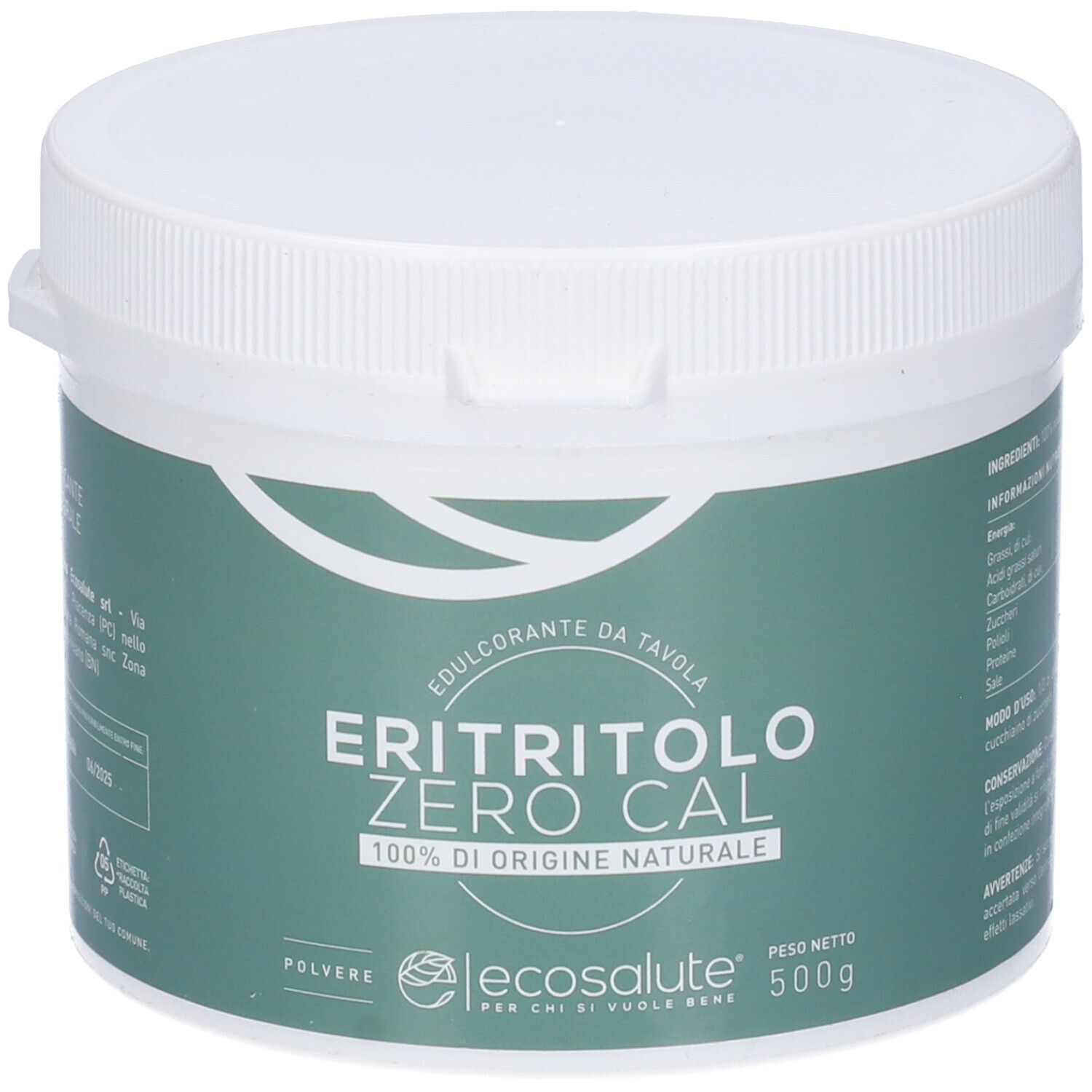 927519280 - ERITRITOLO ZERO CAL 500G
