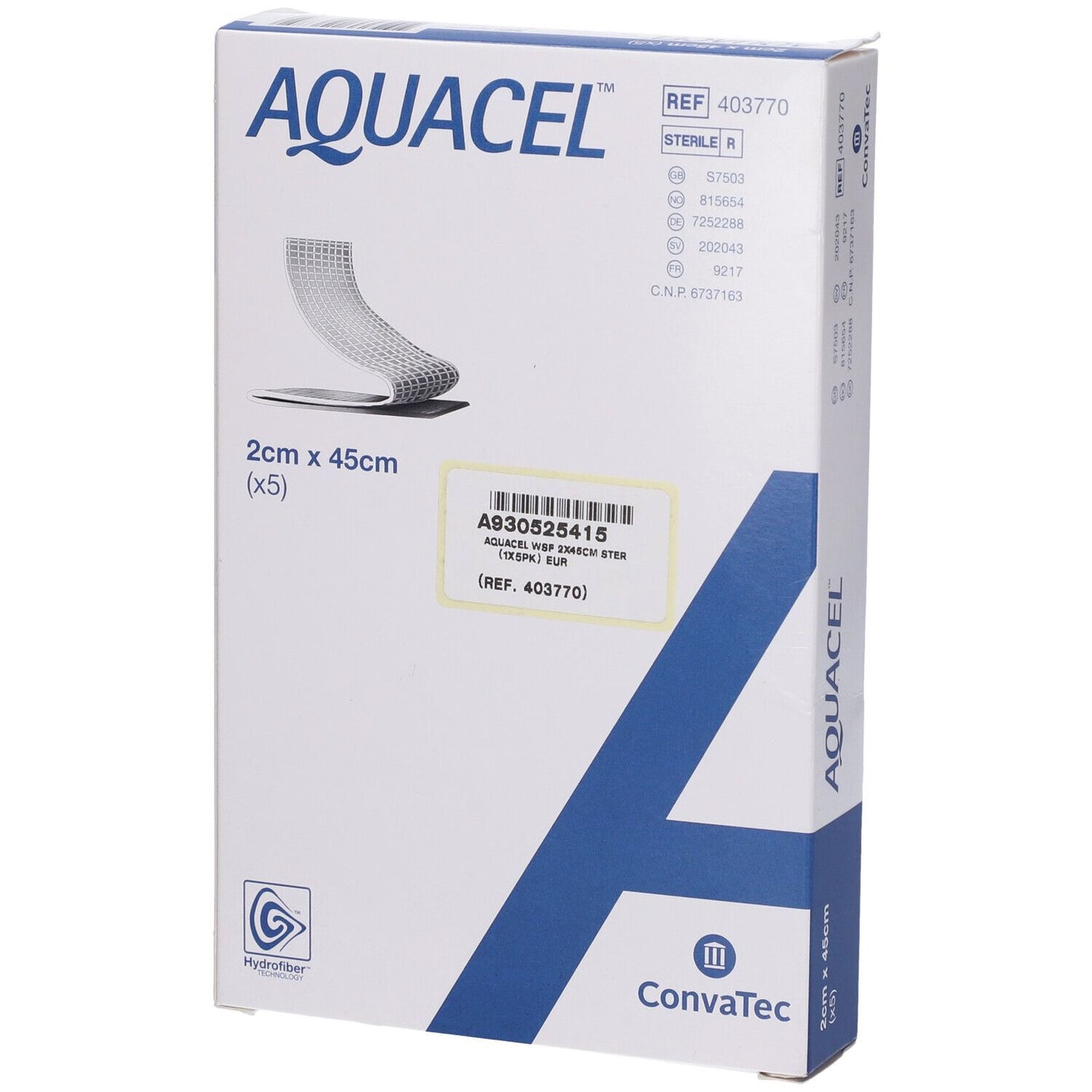 930525415 - AQUACEL MEDIC HYDROF 2X45CM 5P