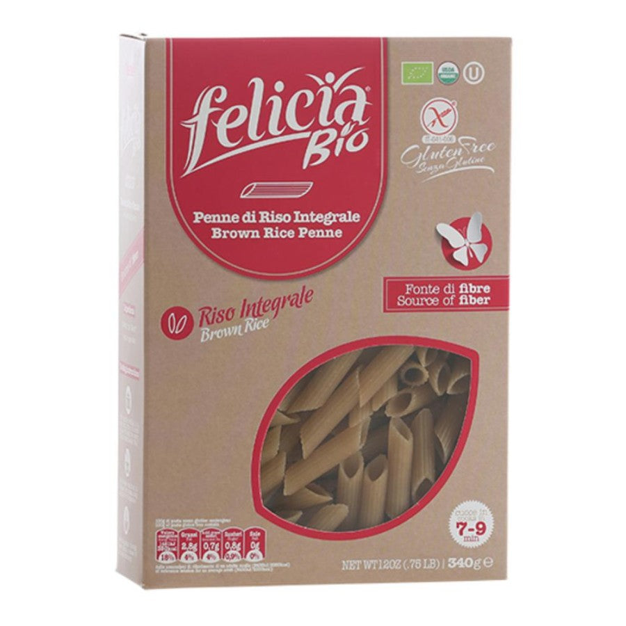 FELICIA BIO Pasta Riso Integr.Penne Rigate 340g S/G