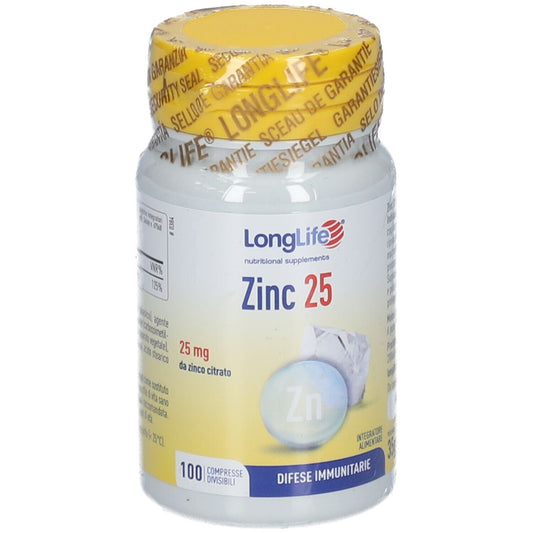 933784783 - LONGLIFE ZINC 25MG 100CPR