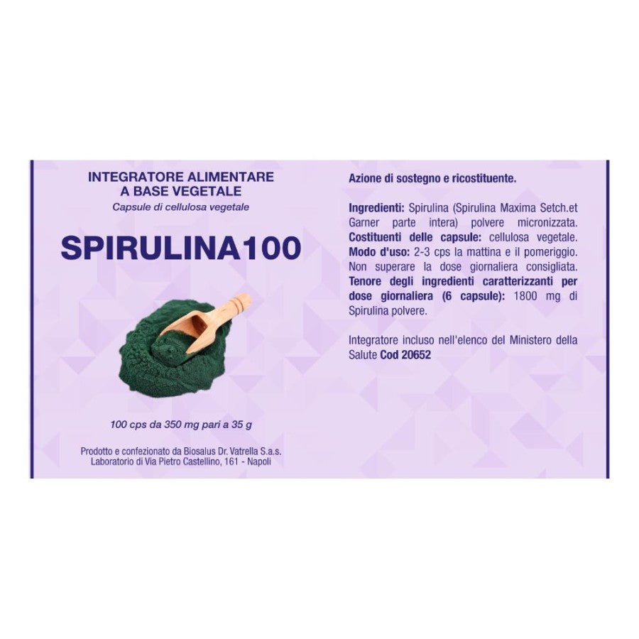 SPIRULINA 100 100 Cps         Biosalus