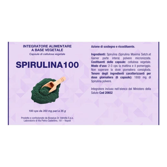SPIRULINA 100 100 Cps         Biosalus