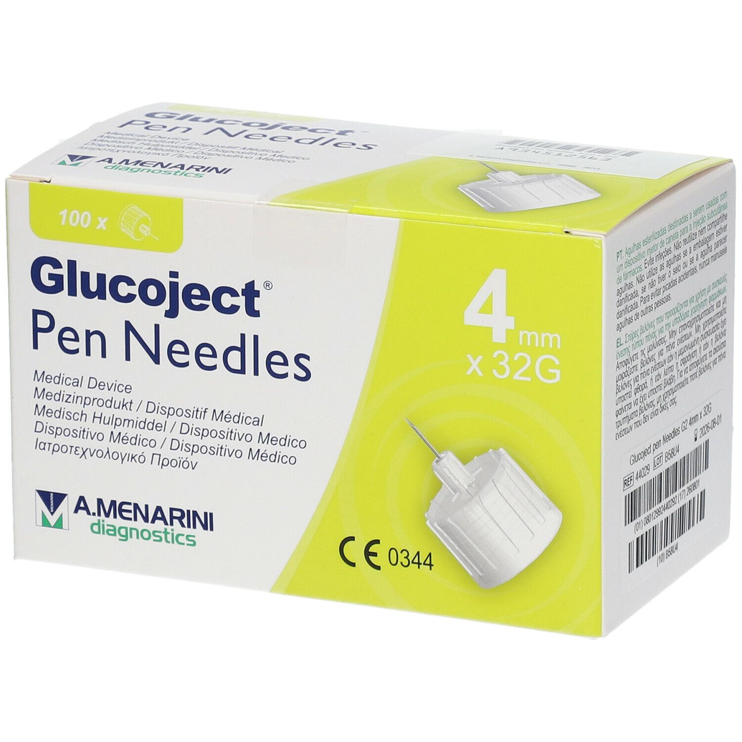 934512563 - GLUCOJECT PEN NEEDLES 4MM G32