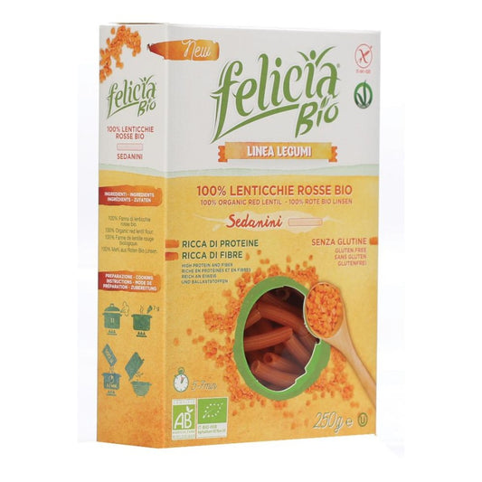FELICIA BIO Sedanini di Lenticchie Rosse 250g