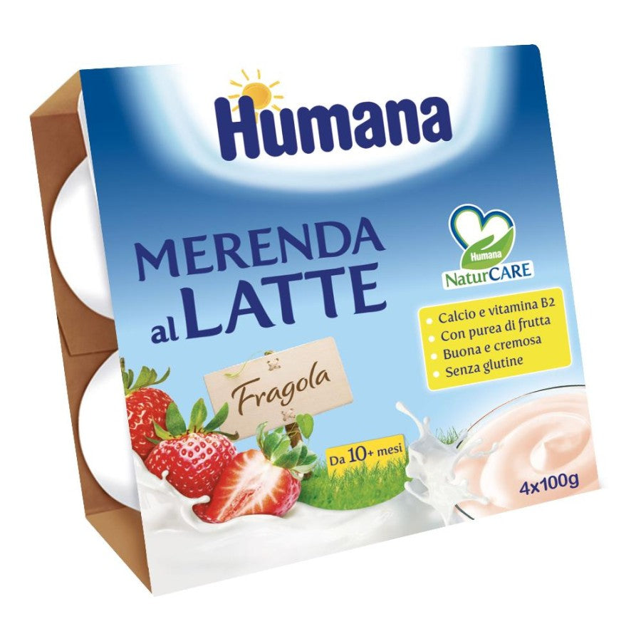 HUMANA Merenda Latte Fragola 4x100g