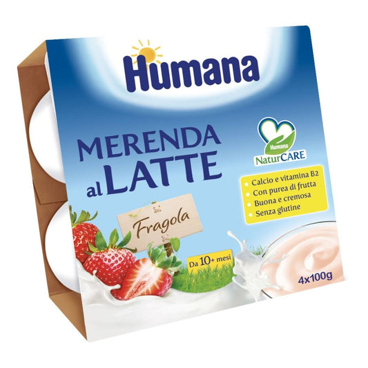 HUMANA Merenda Latte Fragola 4x100g