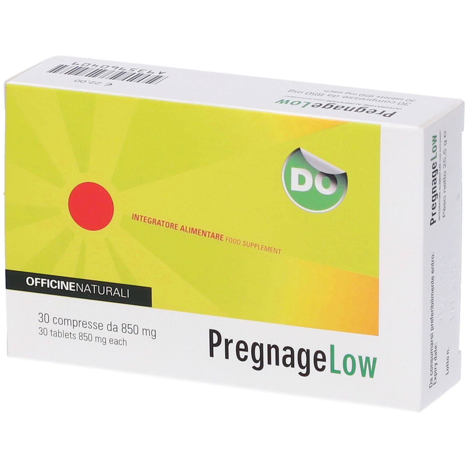 935960409 - PREGNAGE LOW 30 CPR 850MG  BG