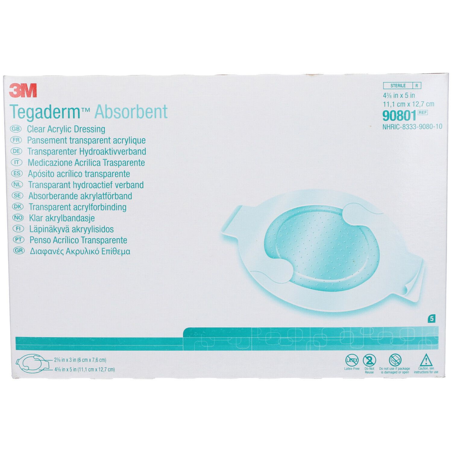 TEGADERM ABSORBENT 11X12,7 5PZ