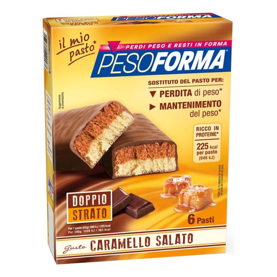 PESOFORMA Barrette Caramello Salato 6pz