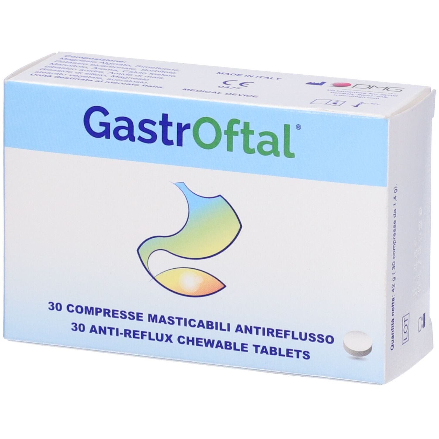 GASTROFTAL 30CPR MASTIC A/REFL