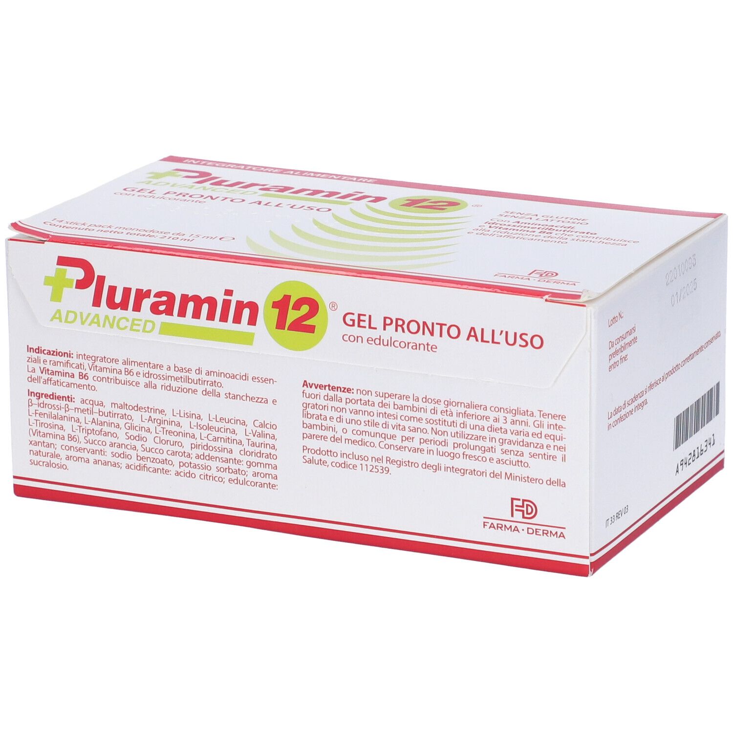 PLURAMIN12 GEL 14STICK 15ML