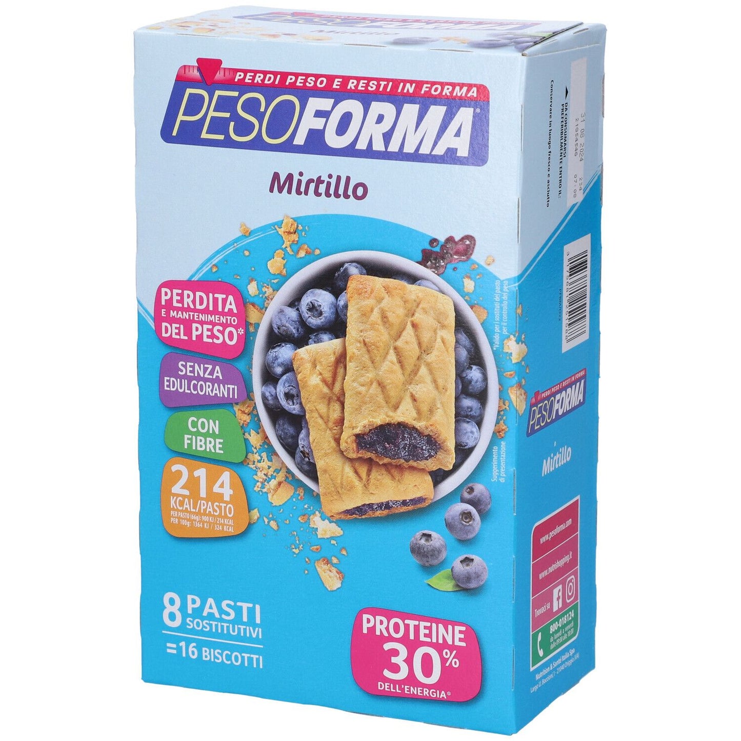 PESOFORMA Biscotto Mirtilli 16pz