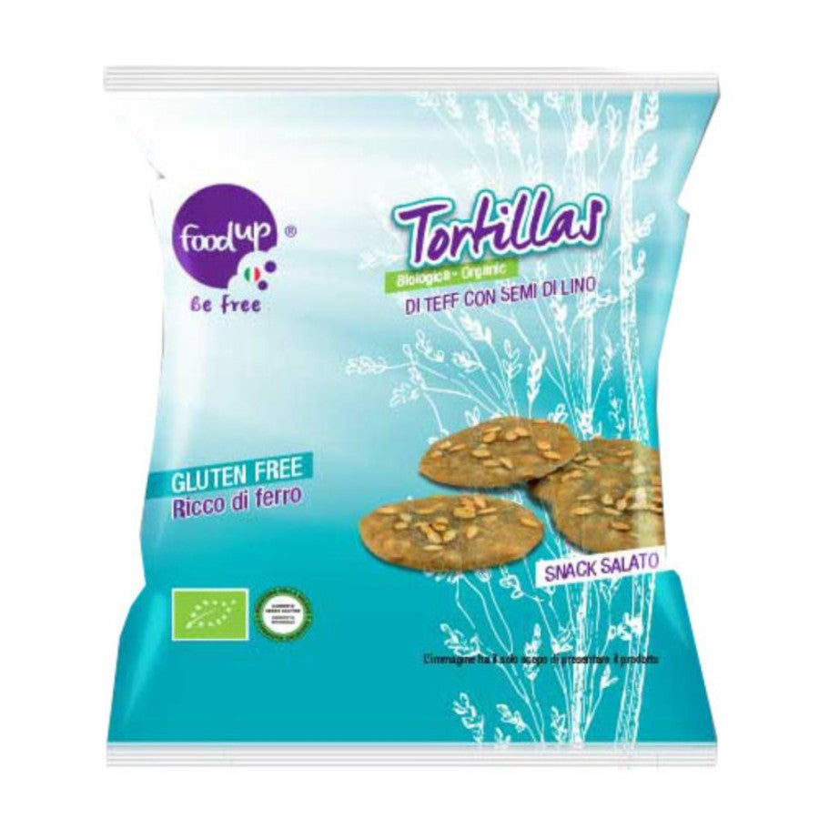 FOODUP Tortillas di Teff con Semi di Lino 35g