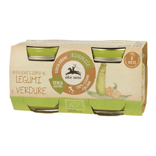 ALCE NERO Omo Legumi Verdura Bio 2x80g
