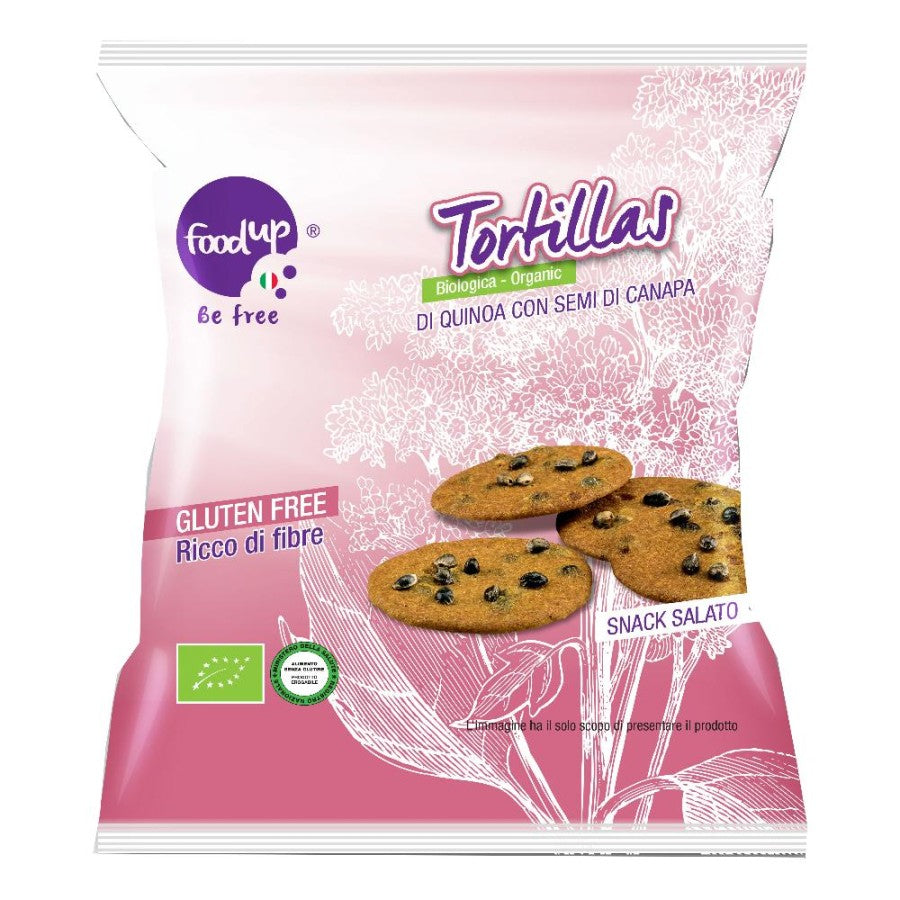 FOODUP Tortillas di Quinoa e Semi di Canapa 35g