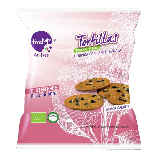 FOODUP Tortillas di Quinoa e Semi di Canapa 35g