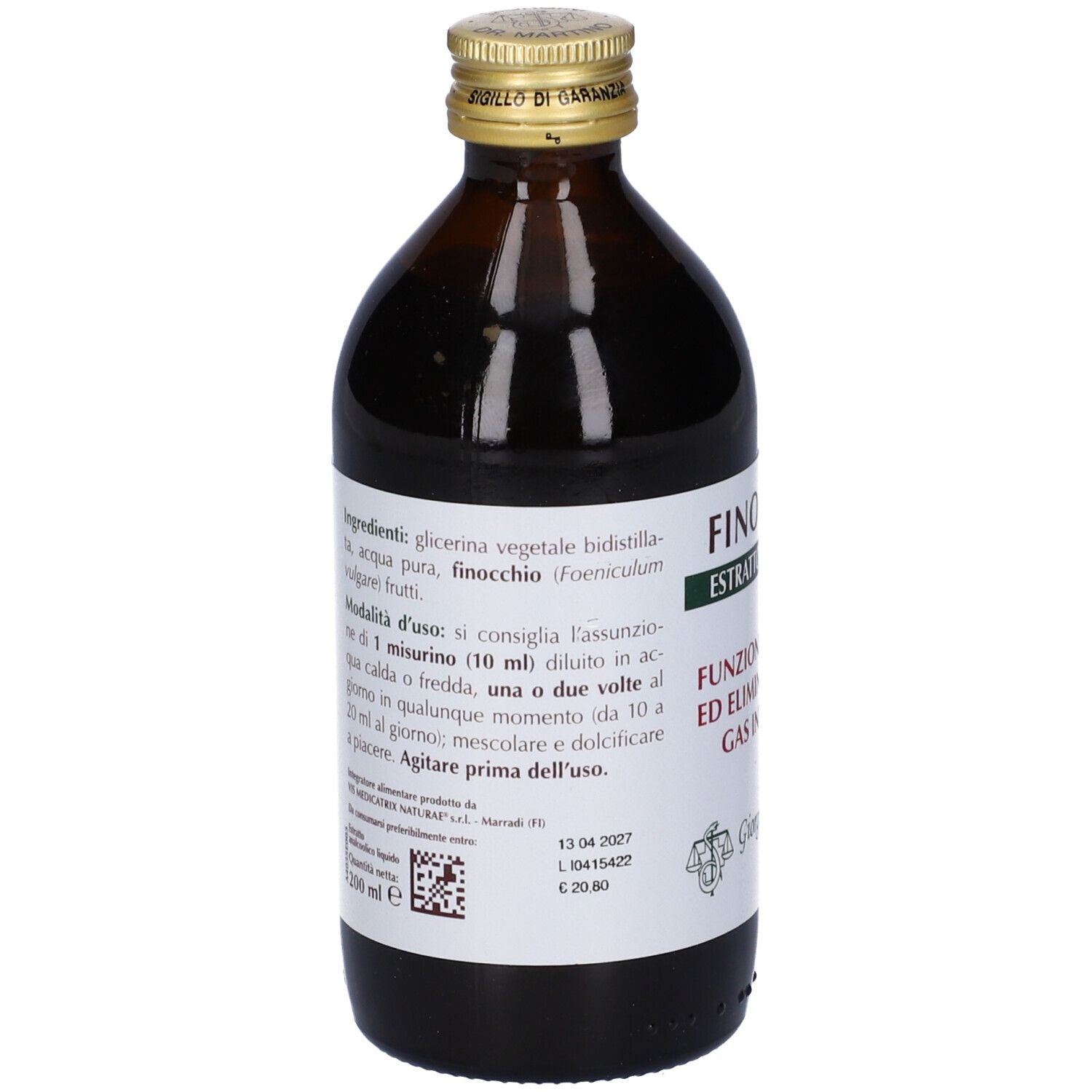 970523938 - FINOCCHIO ESTR INTEGRALE 200ML