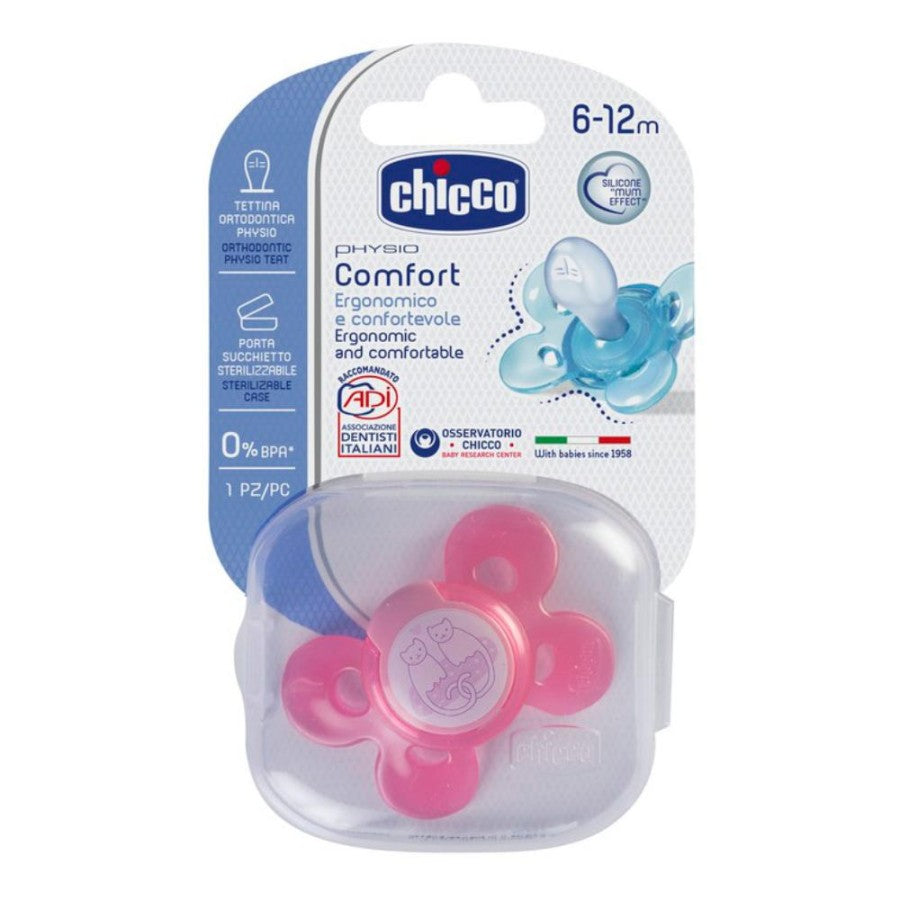 CHICCO Succh.Comfort Silic.Girl 6-12m 1pz