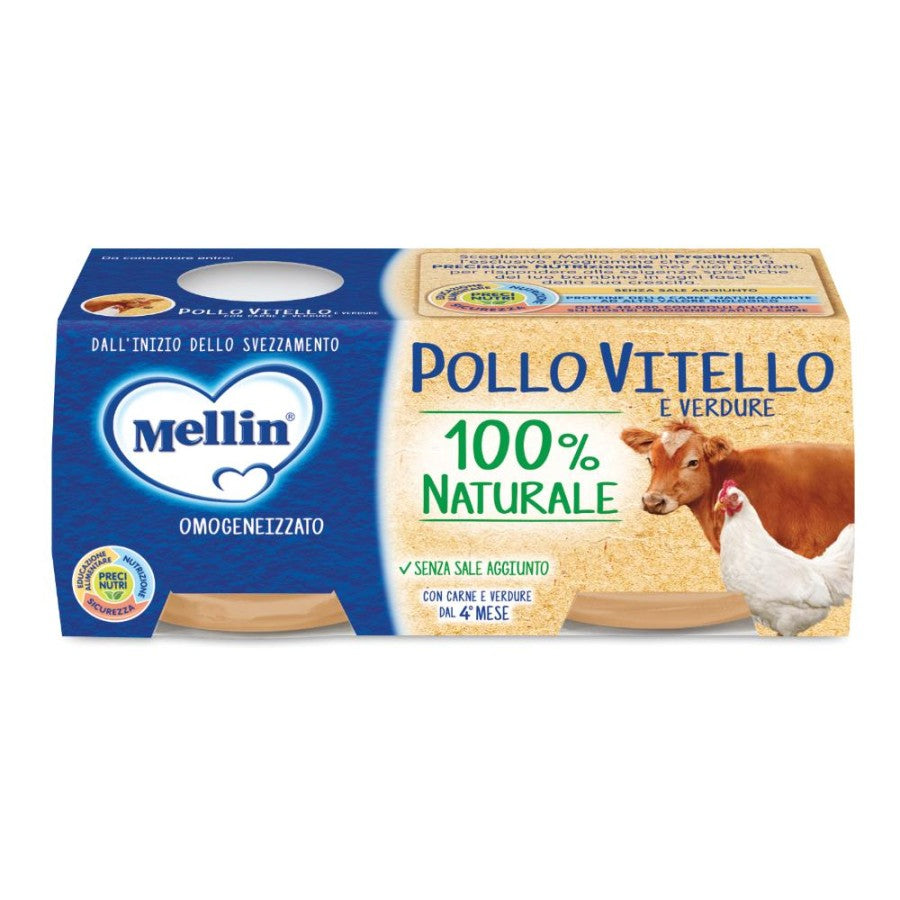 MELLIN Omo Pollo Vitello Verdure 2x80g