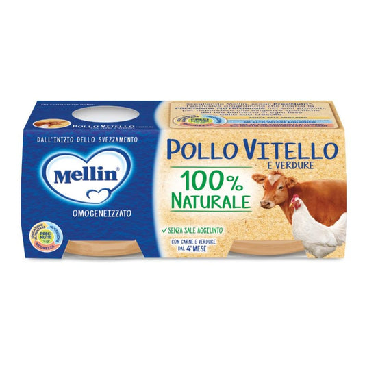 MELLIN Omo Pollo Vitello Verdure 2x80g