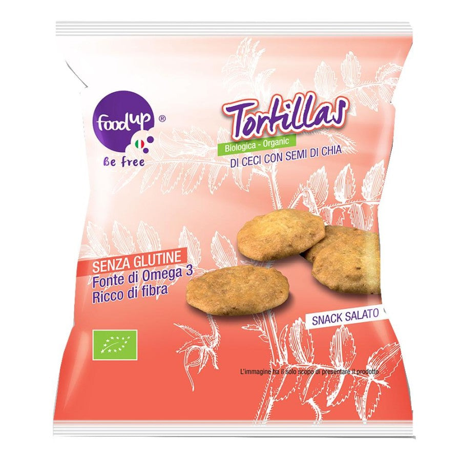 FOODUP Tortillas di Ceci con Semi di Chia 35G