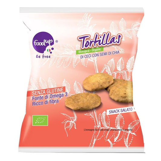 FOODUP Tortillas di Ceci con Semi di Chia 35G