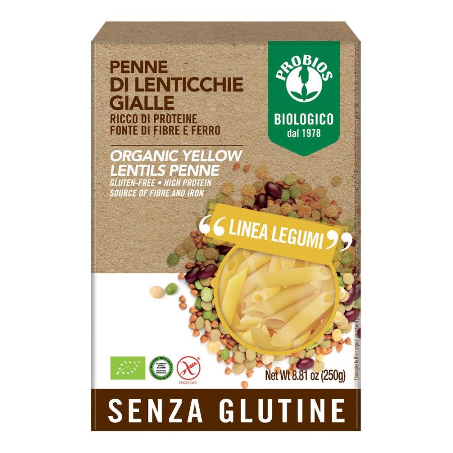PROBIOS Penne 100% di Lenticchie Gialle 250g