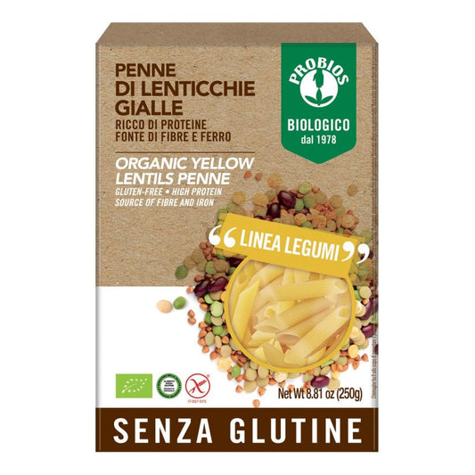 PROBIOS Penne 100% di Lenticchie Gialle 250g