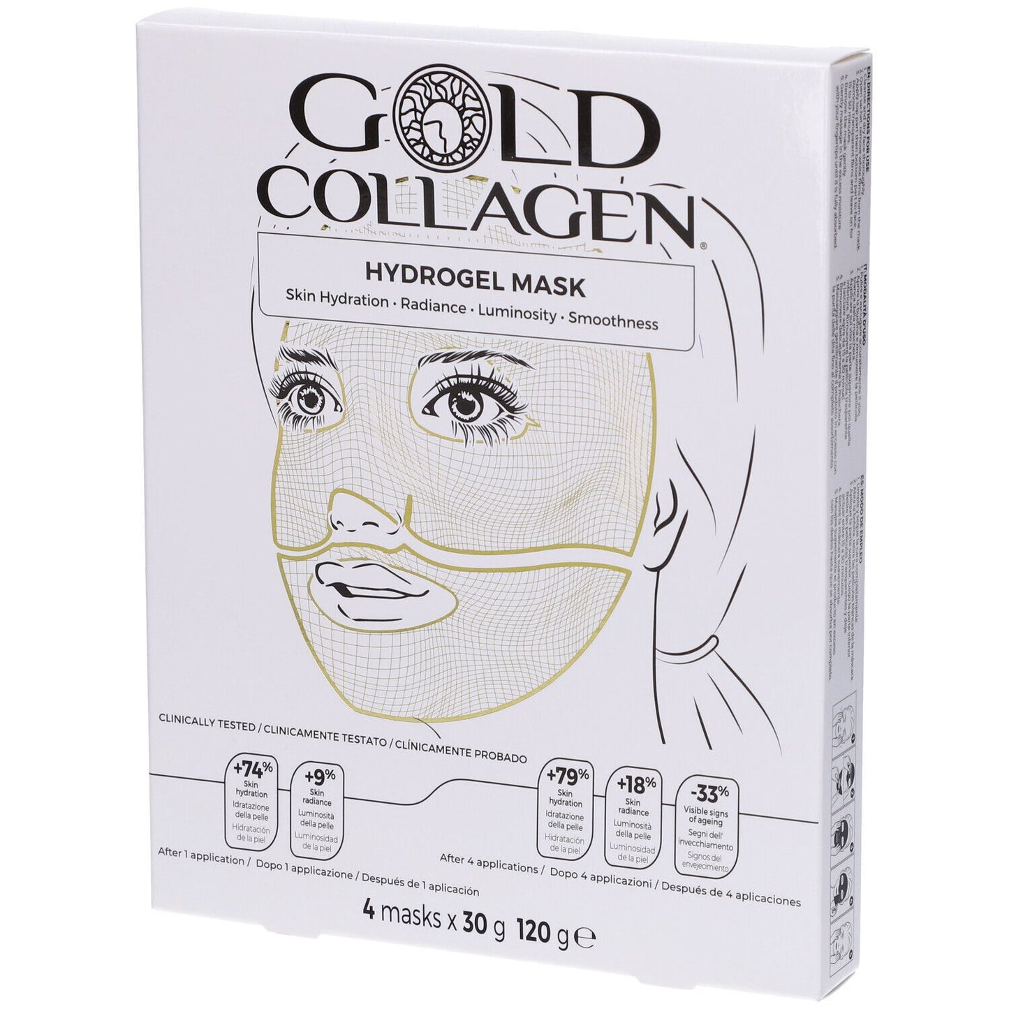 GOLD COLLAGEN HYDROGEL MASK 4PZ