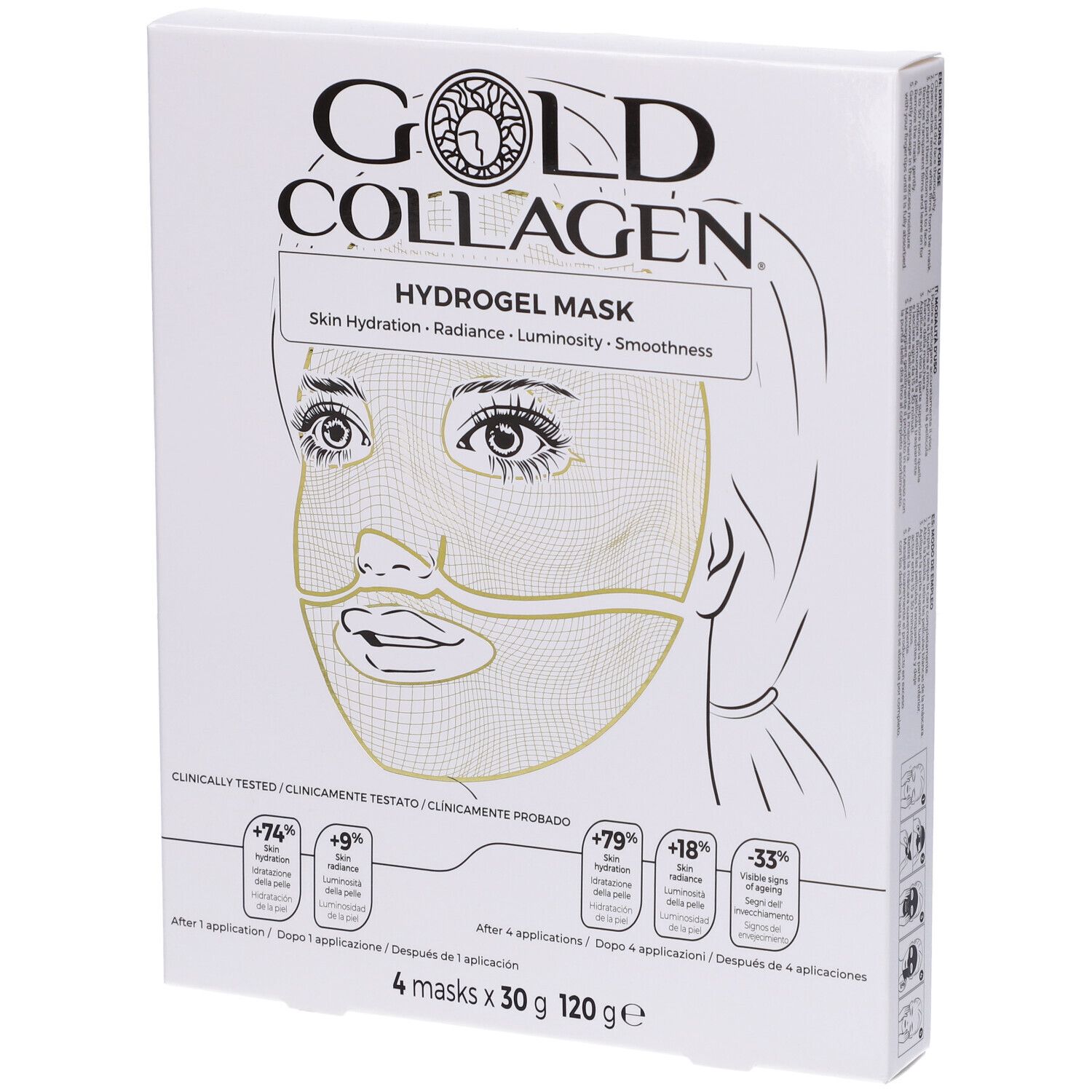 GOLD COLLAGEN HYDROGEL MASK 4PZ