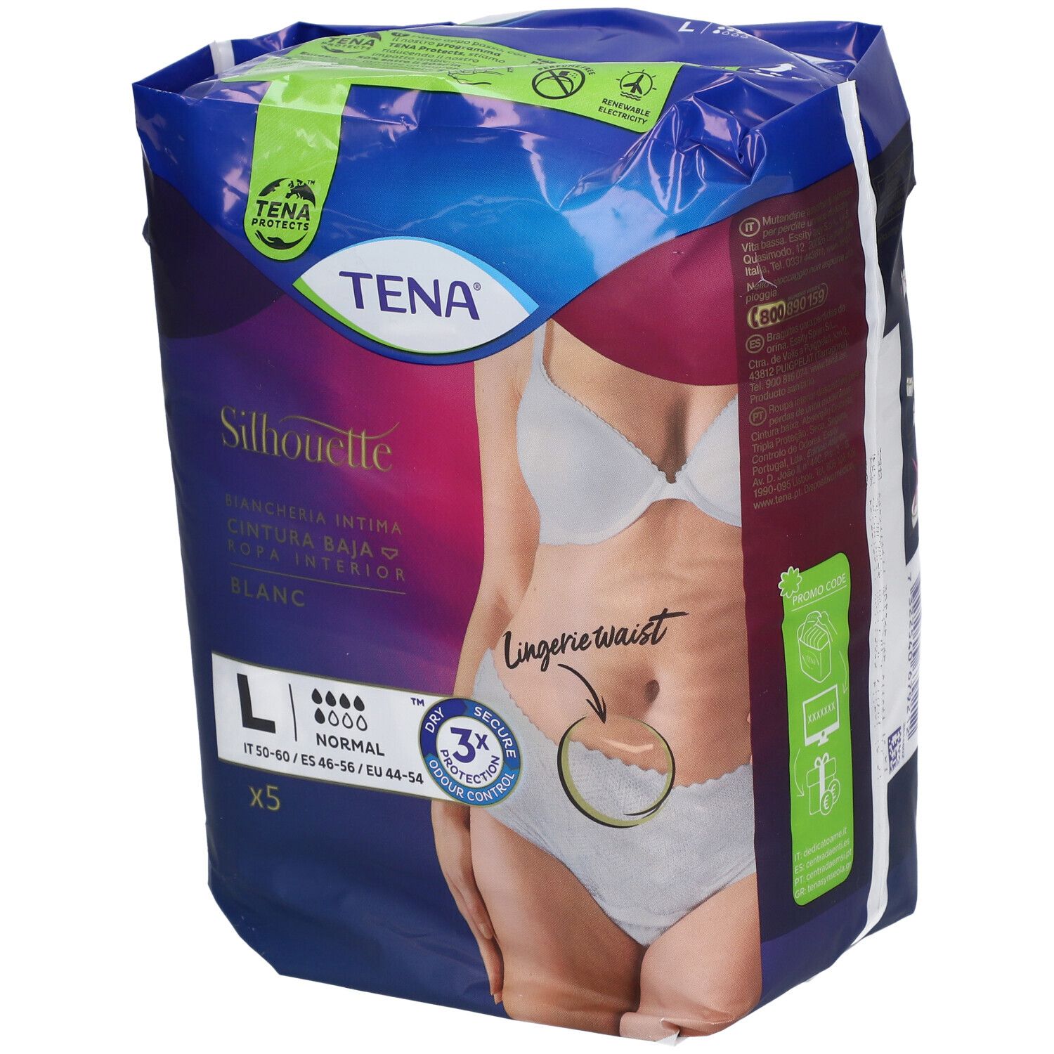 972680223 - TENA SILHOUETTE BLANC L 5PZ