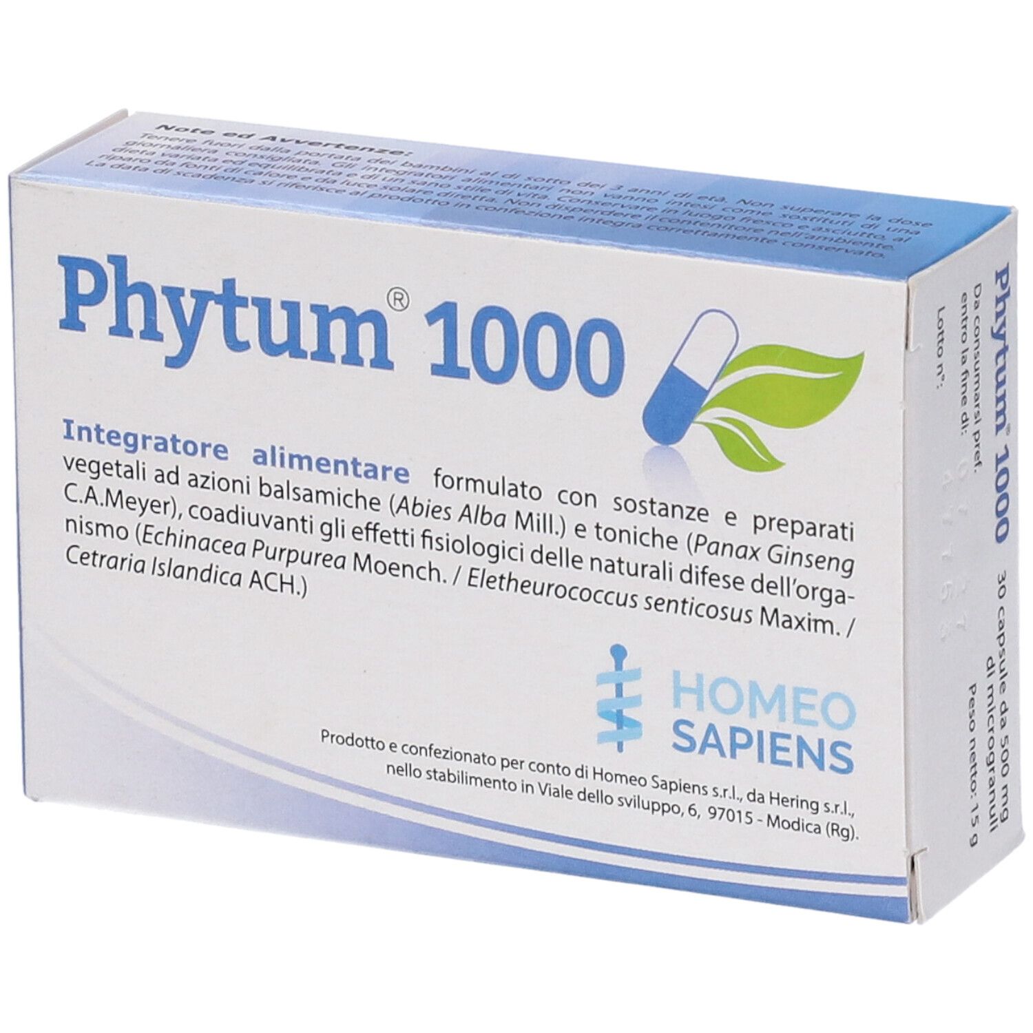 PHYTUM 1000 30CPS 500MG