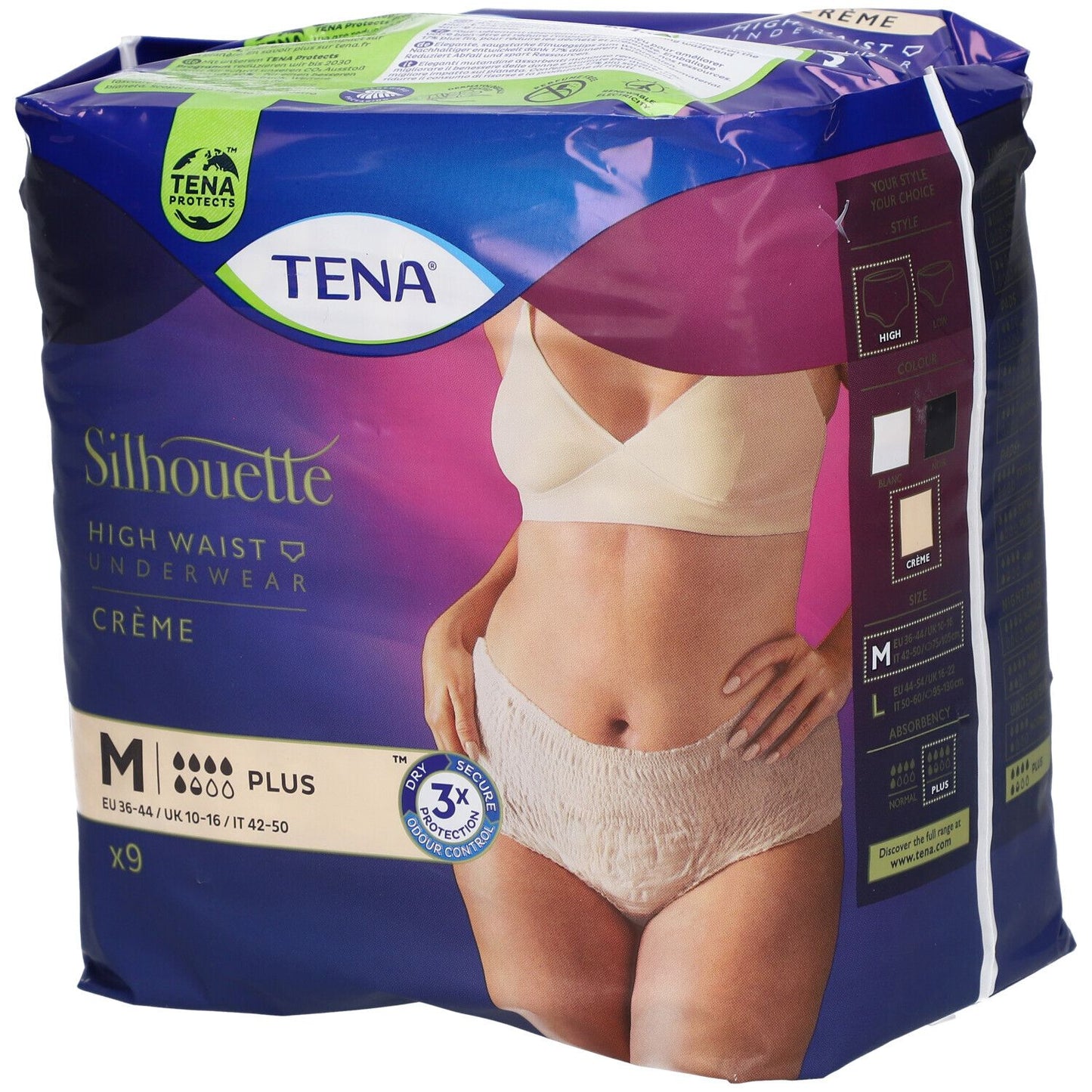 974053340 - TENA SILHOUETTE CREME M 9PZ