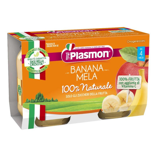 PLASMON Omog.Banana/Mela 2x104g
