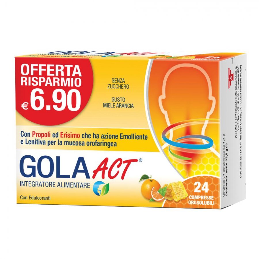 GOLA ACT MIELE ARANCIA 24CPR