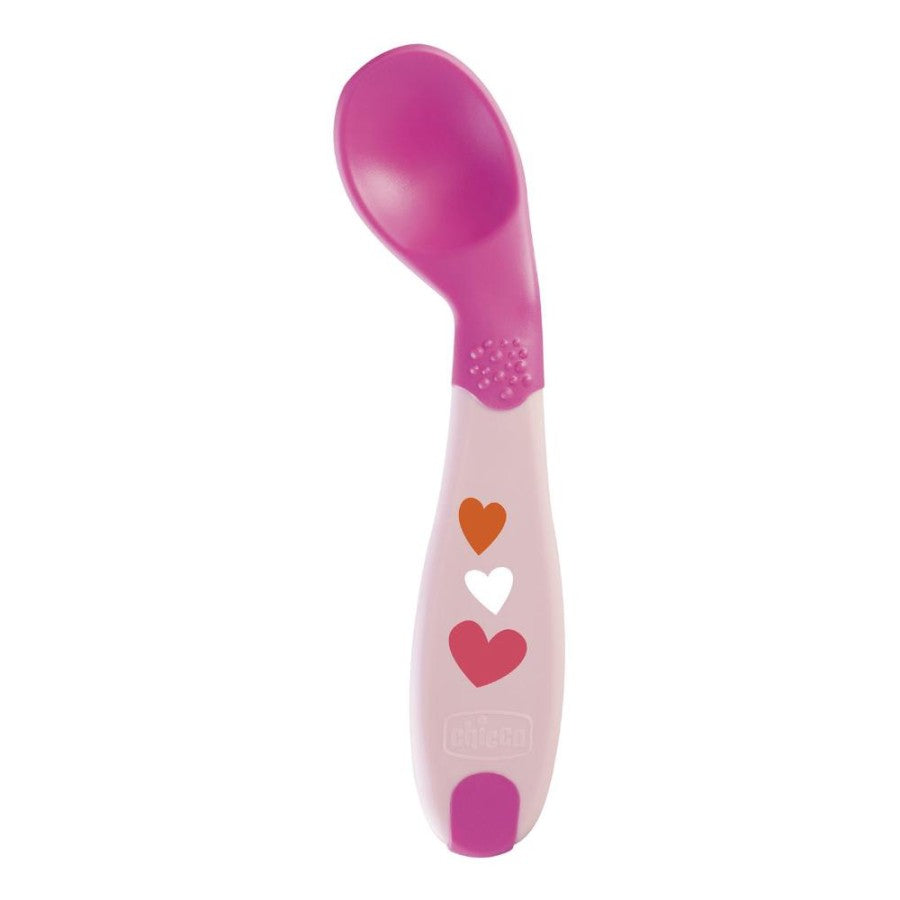 CHICCO Cucchiaio Angolato Rosa 8m+