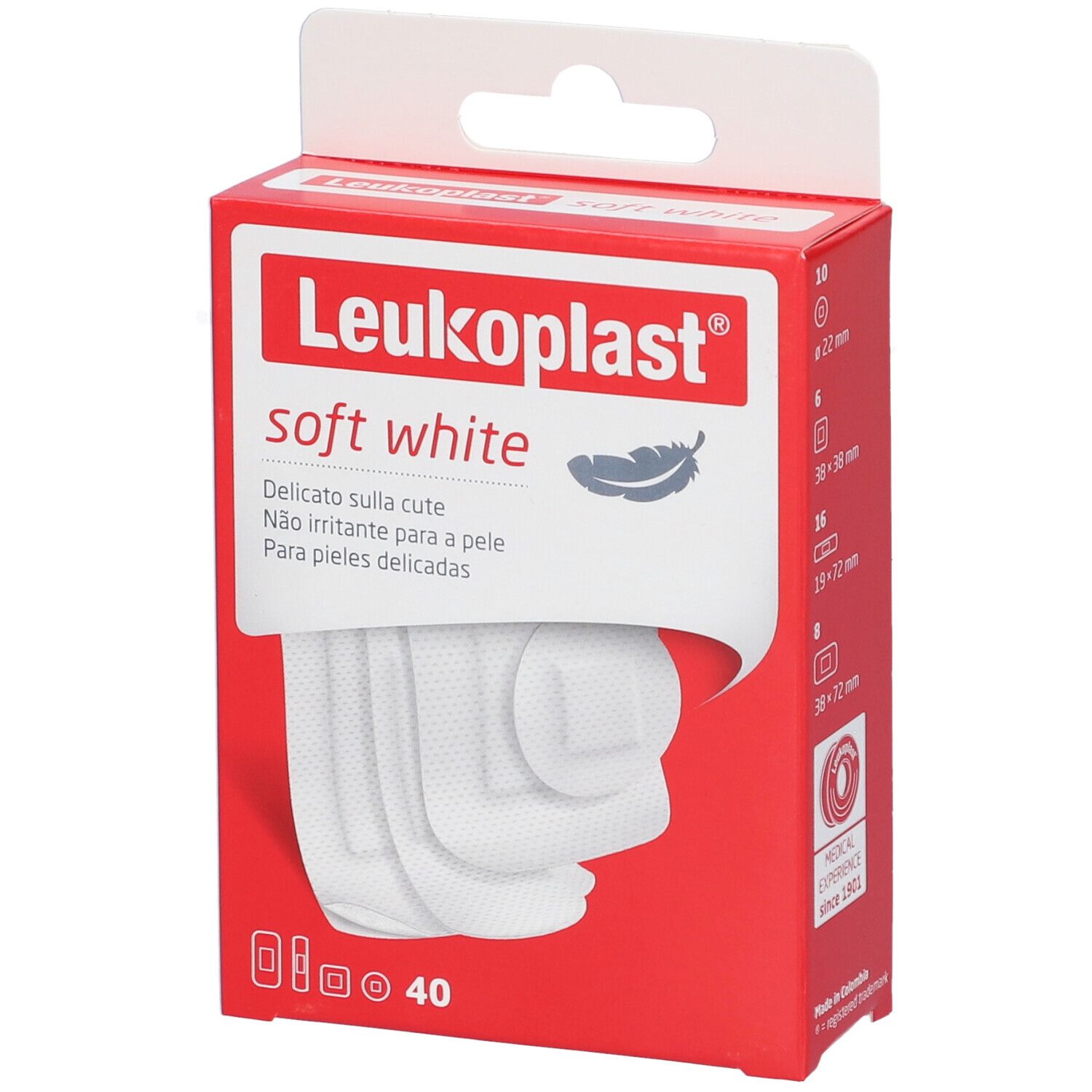 978502906 - LEUKOPLAST SOFT WHITE 40PZ ASS