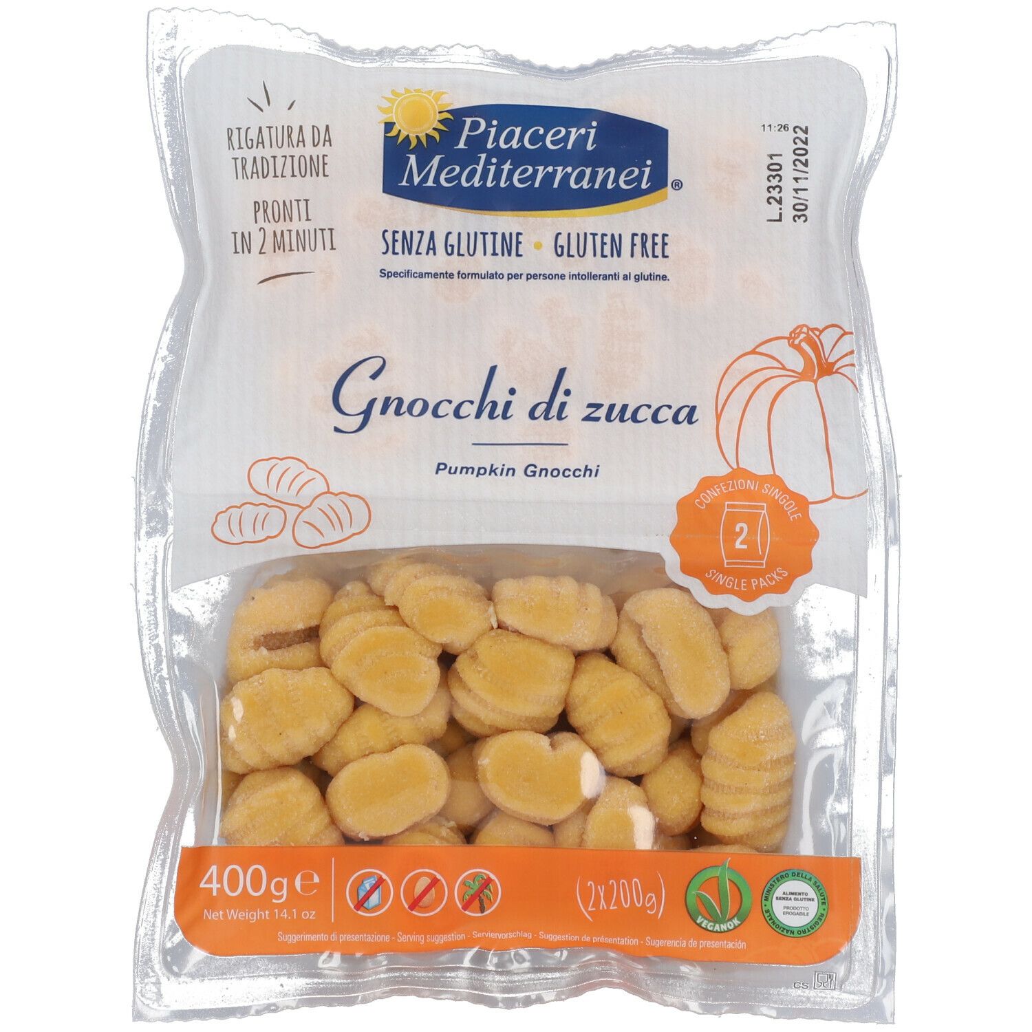 978840700 - PIACERI MEDIT GNOC ZUCCA 400G