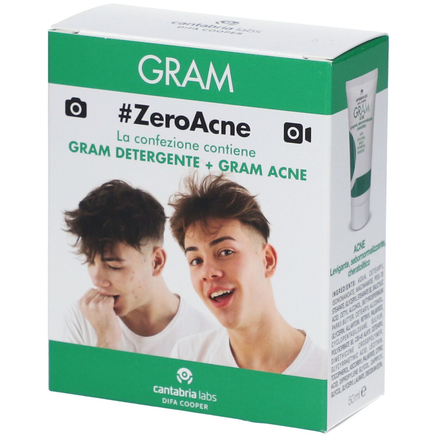 GRAM ZEROACNE DET 50ML+CR 50ML