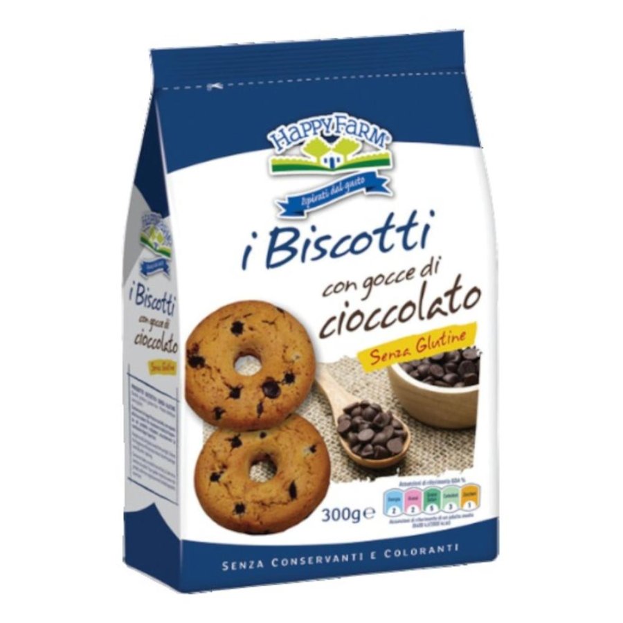 HAPPY FARM Biscotti con Gocce di Cioccolato 200g