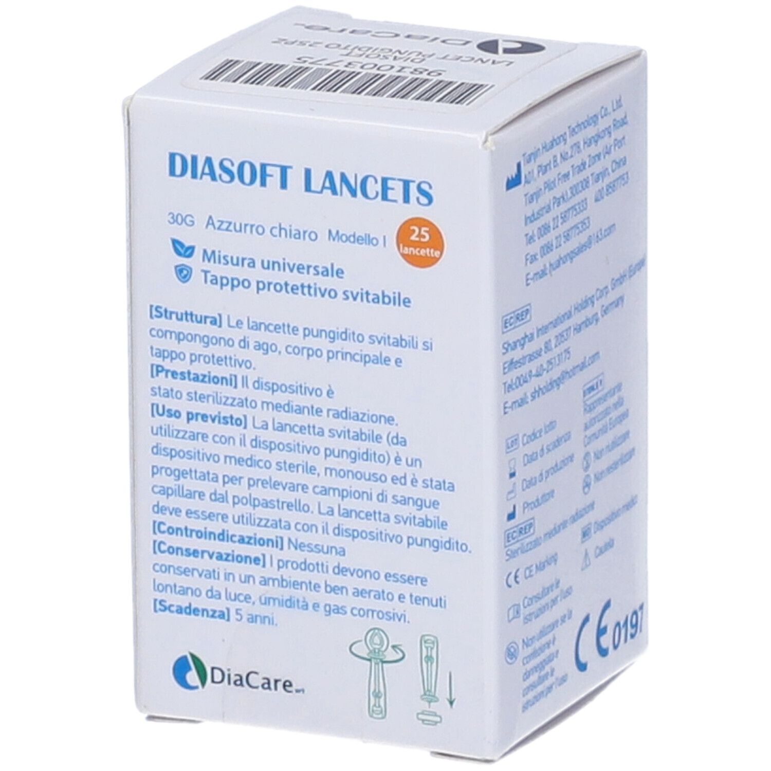 DIASOFT LANCET PUNGIDITO 25PZ