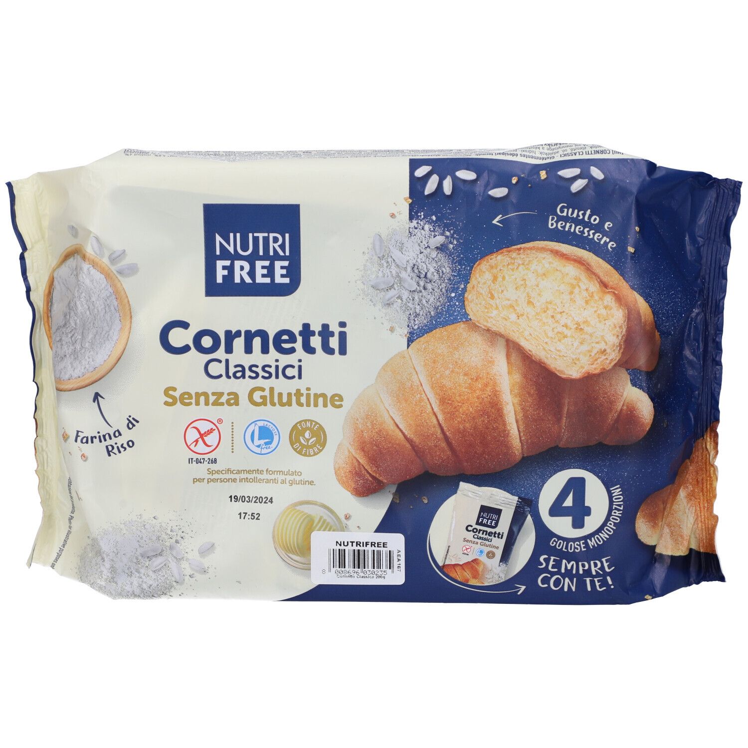 NUTRIFREE Cornetti Classici 4x50g