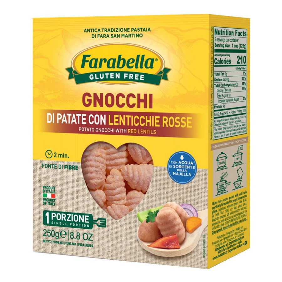 FARABELLA Gnocchi Patate e Lenticchie Rosse 250g