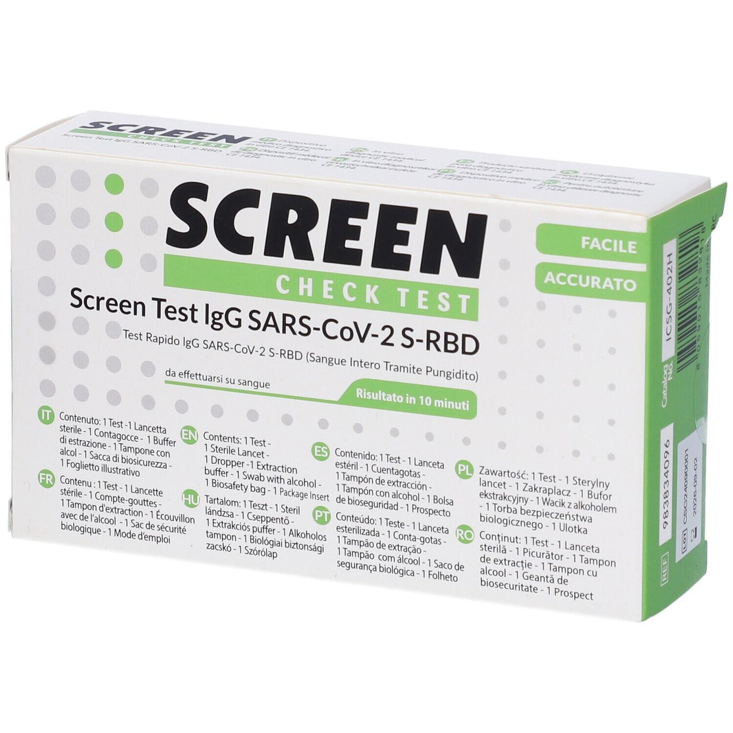 983834096 - SCREEN TEST IGG SARS COV2 SRBD