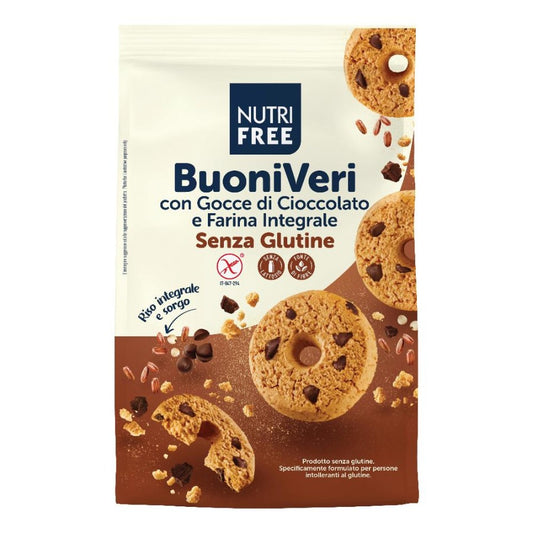 NUTRIFREE Biscotti Buoni Veri Gtt Cioccolato 250g
